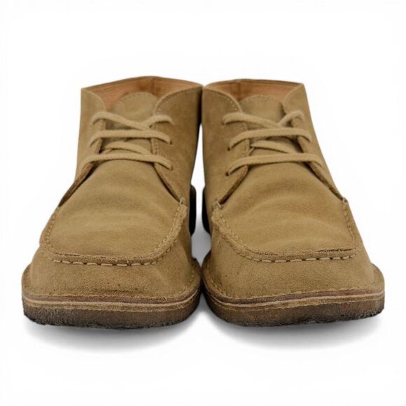 J. Crew Men\'s Macalister Moc Toe Suede Chukka Boot Stone Made In Italy Size 9 main image 13
